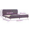 vidaXL Bed Frame without Mattress Taupe Fabric 150x200 cm King Size