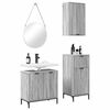 vidaXL Bathroom Furniture Set 3 pcs Grey sonoma Engineered wood