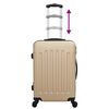 vidaXL Suitcase with Lock 3 pcs Champagne 50 x 31 x 78 cm ABS Plastic