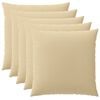 vidaXL Cushion Cover 6 pcs HEERLEN Beige 65 x 65 cm Polyester