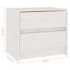 vidaXL Bedside Cabinet White 40x30.5x35.5 cm Solid Pine Wood