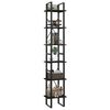 vidaXL 6-Tier Book Cabinet Black 40x30x210 cm Engineered Wood