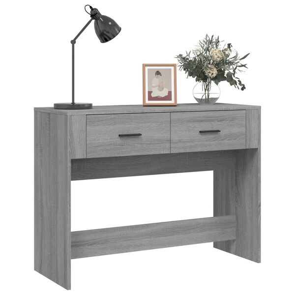 vidaXL Console Table Grey Sonoma 100x39x75 cm Engineered Wood