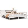 vidaXL Bookcase Bed without Mattress White 200x200 cm Solid Wood Pine