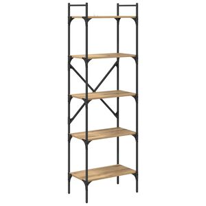 vidaXL Bookcase 5-Tier 56 x 32 x 174 cm Engineered Wood Artisan Oak