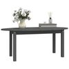 vidaXL Coffee Table Grey 110x55x45 cm Solid Wood Pine