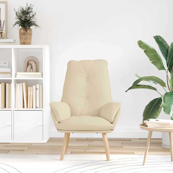 vidaXL Armchair Cream 69 x 74 x 93 cm Sherpa Fabric