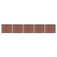 vidaXL Fence Panel Set WPC 872x146 cm Brown