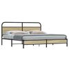 vidaXL Metal Bed Frame without Mattress Sonoma Oak 193x203 cm