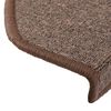 vidaXL Stair Mats 10 pcs 65x24x4 cm Coffee Brown Half Round Large