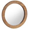 vidaXL Wall Mirror 60 cm Teak Round