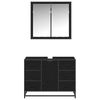 vidaXL Bathroom Furniture Set 2 pcs Black Oak Engineered Wood