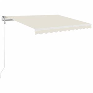 vidaXL Manual Retractable Awning 350x250 cm Cream (313190+313167)