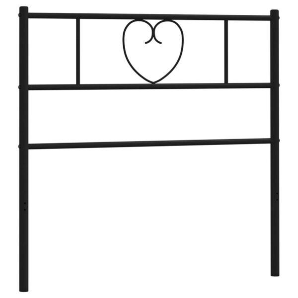 vidaXL Metal Replace Headboard Black 100 cm
