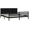 vidaXL Bed Frame without Mattress Black 200x200 cm Solid Wood