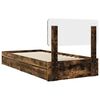 vidaXL Storage Bed with Drawer Smoked Oak 75 x 190 cm Engineered Wood