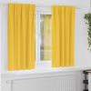 vidaXL Blackout Curtains with Rings 2 pcs Mustard Yellow 175 x 140 cm