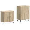 vidaXL 2 Piece Bathroom Cabinet Set BREDA Sonoma Oak Engineered Wood