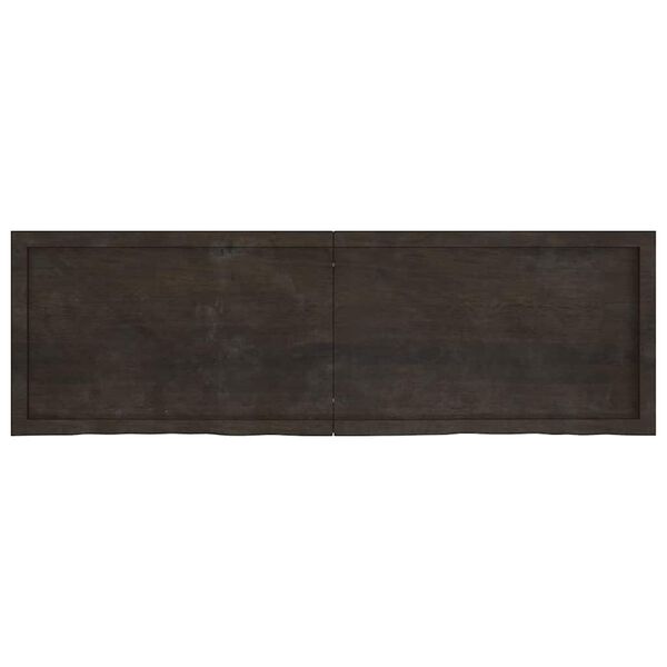 vidaXL Bathroom Countertop Dark Brown 160x50x(2-4) cm Treated Solid Wood