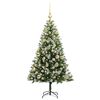 vidaXL Artificial Hinged Christmas Tree with Flocked Snow 120 cm