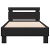 vidaXL Bed Frame Black Oak 193 x 95 x 88 cm Solid Oak Wood