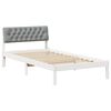 vidaXL Bed frame White and light grey 100 x 200 cm Solid pine wood