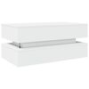 vidaXL Coffee Table with LED Lights White 90x50x40 cm
