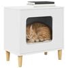 vidaXL Cat House White 51 x 30 x 52 cm Engineered Wood