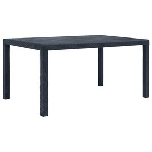 vidaXL Garden Table | Anthracite | Plastic | Durable | Garden Table