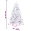vidaXL Artificial Hinged Christmas Tree with Stand White 300 cm
