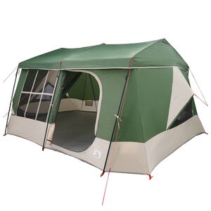 vidaXL Family Tent with Rainfly Water-resistant 9-Person Green