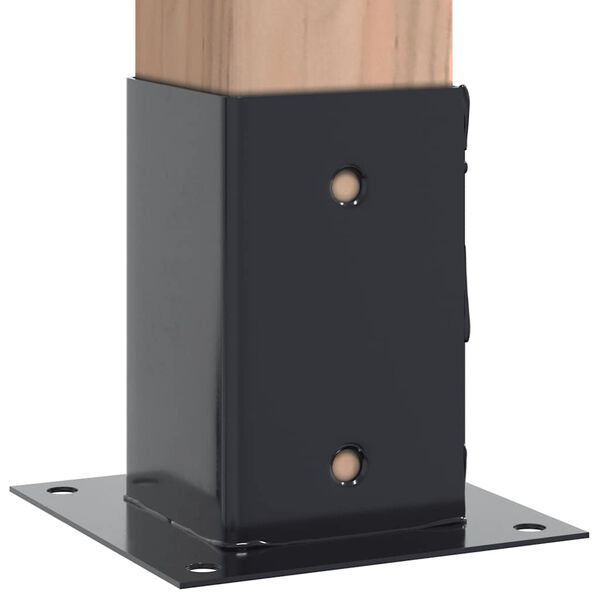 vidaXL Post Bases Square 12 pcs Anthracite 81x81 mm Powder-coated Steel