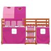 vidaXL Bunk Bed without Mattress Pink 90x190 cm Single Solid Wood Pine