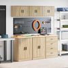 vidaXL Garage Cabinets 6 pcs Sonoma Oak Engineered Wood
