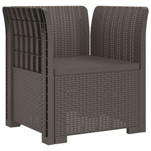 vidaXL 1-Seater Armchair Rattan Look PP Light Grey