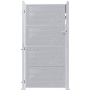 vidaXL Garden Gate with Lock Silver 96 x 180 cm Stainless Steel