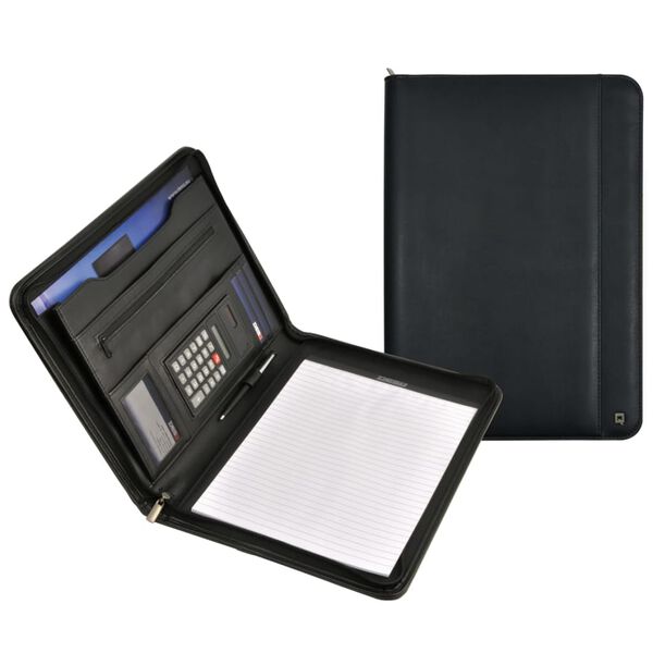 DESQ A4 Conference Folder with Notepad and Calculator Black