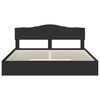 vidaXL Storage Bed with Headboard Black 200 x 200 cm Engineered Wood