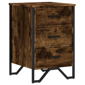 vidaXL Bedside Cabinet Smoked Oak 40x41x60 cm Engineered Wood