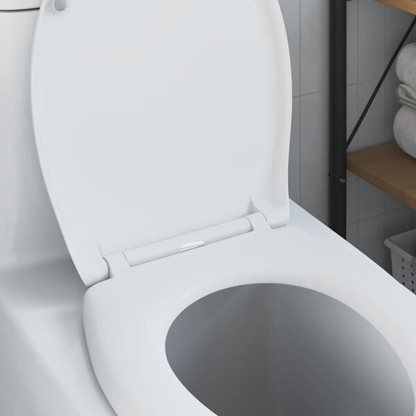 vidaXL Toilet Seat White 47 x 37 x 4 cm Duroplast