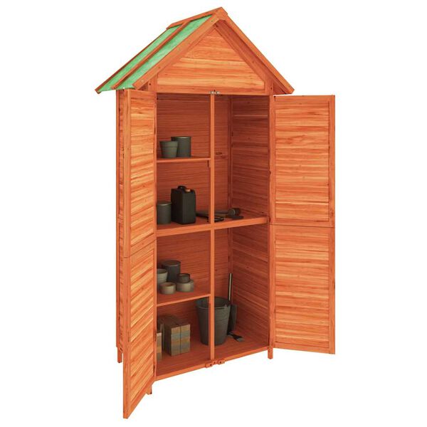 vidaXL Garden Tool Shed Brown 89x52.5x175 cm Solid Wood Pine
