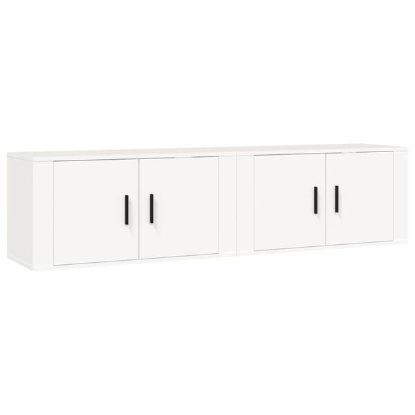 vidaXL Wall-mounted TV Cabinets 2 pcs White 80x34.5x40 cm
