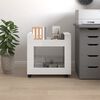 vidaXL Desk Trolley High Gloss White 60x45x60 cm Engineered Wood