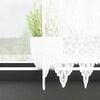vidaXL Lace Curtain with Curtains Floral White 180 x 750 cm Polyester