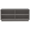vidaXL Shoe Cabinet Grey 110x34x45 cm Solid Wood Pine