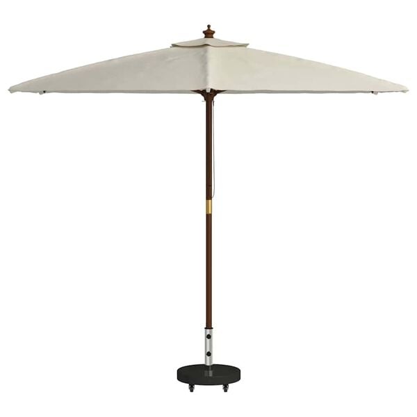 vidaXL Parasol Base Black 45 x 45 x 45 cm Granite and Stainless Steel
