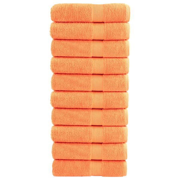 vidaXL Premium Shower Towels SOLUND 10 pcs Orange 70x140 cm 600 gsm