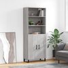vidaXL Highboard Grey Sonoma 69.5x34x180 cm Engineered Wood