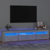 vidaXL TV Cabinet with LED Lights Concrete Grey 195x35x40 cm