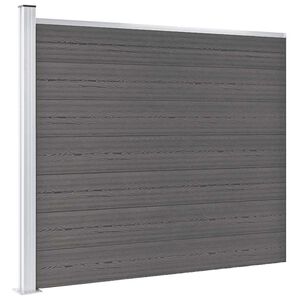 vidaXL Fence Panel WPC 175x146 cm Grey